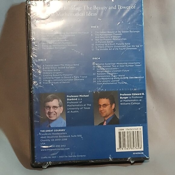 Joy of Thinking : the Beauty of Classical Mathematical Ideas Course Book DVD - Picture 7 of 9